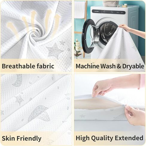 Trifold Pack and Play Mattress, Pack N Play Mattresses with Dual-Sided Memory Foam, Foldable Baby Mattress for Pack and Play Playpen with Removable Cover and Travel Bag in Saudi Arabia