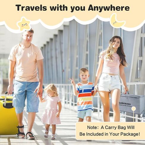 Trifold Pack and Play Mattress, Pack N Play Mattresses with Dual-Sided Memory Foam, Foldable Baby Mattress for Pack and Play Playpen with Removable Cover and Travel Bag in Saudi Arabia