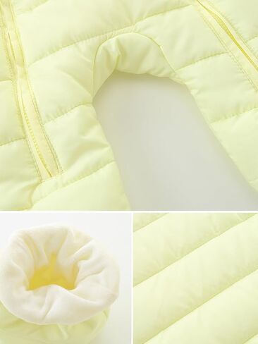 Baby Winter Snowsuit Cute Bear Ears Hooded Romper Toddler Double Zipper Warm Jumpsuit Windproof 0~24M in Saudi Arabia