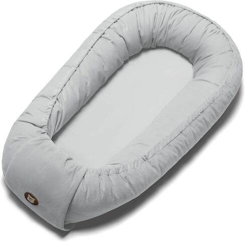 Baby Lounger Pillow, Baby Lounger for Newborn 0-24 Months, Breathable & Soft Infant Lounger, Adjustable Tummy Time Baby Lounger for Home and Travel, Baby Girls & Boys Babies Stuff, Grey in Saudi Arabia