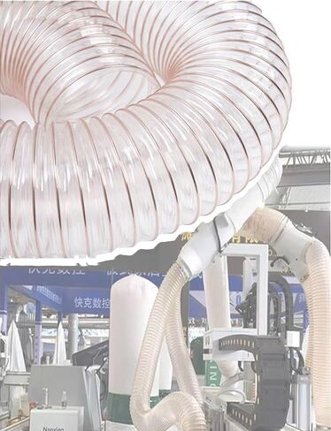 80mm Inner Diameter, Thick Vac Hose, 2m Length Flexible Dust Collection Hose,PU Hose with Copper-Plated Steel Wire(2mm) in Saudi Arabia