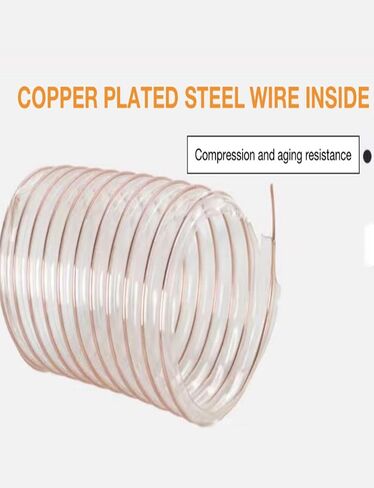 1.2mm Thick PU Dust Collector Hose，Flexible Transparent Vacuum Hose，2m Length，for Table Saw,Band Saw,Woodworking(325mm/12.8 in) in Saudi Arabia
