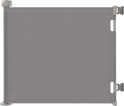 Retractable Baby Gate for Stairs & Doorways, 55" Wide x 33.6" Tall Easy Installation Mesh Dog Gate for Indoor & Outdoor Use,Pet and Dog Safety Gate for Hallways(Grey) in Saudi Arabia