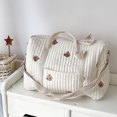 Diaper bag Tote,Large Hospital Bag for Mommy,Bear Baby Stroller Storage Bag in Saudi Arabia