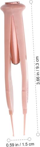 ملقط الأنف مع مقبض انزلاقي بإضاءة LED لتنظيف الأنف والأذن والسرة والعين من الفولاذ المقاوم للصدأ والسيليكون الوردي الآمن in Kuwait