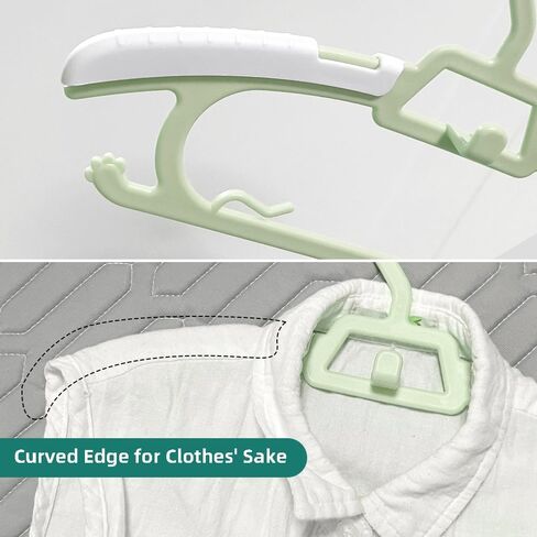 24 قطعة من شماعات ملابس الأطفال القابلة للتعديل للخزانة، منظم ملابس الأطفال من البلاستيك الثقيل القوي للأطفال حديثي الولادة، شماعات ملابس الأطفال قابلة للتوسيع والتكديس، 27.94 سم - 35.56 سم، أبيض in Kuwait