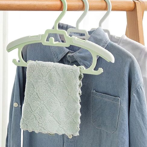 24 قطعة من شماعات ملابس الأطفال القابلة للتعديل للخزانة، منظم ملابس الأطفال من البلاستيك الثقيل القوي للأطفال حديثي الولادة، شماعات ملابس الأطفال قابلة للتوسيع والتكديس، 27.94 سم - 35.56 سم، أبيض in Kuwait