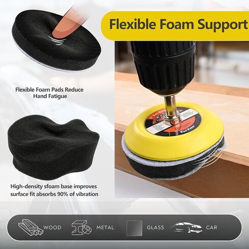 193 Pcs 3 Inch Sanding Discs, Headlight Restoration Polishing Kit | 80-10000 Grit Wet Dry Hook & Loop Sandpaper, Drill Sanding Attachment with Rotary Tools for Auto, Glass & Resin Expoxy in Saudi Arabia