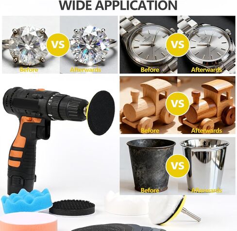 193 Pcs 3 Inch Sanding Discs, Headlight Restoration Polishing Kit | 80-10000 Grit Wet Dry Hook & Loop Sandpaper, Drill Sanding Attachment with Rotary Tools for Auto, Glass & Resin Expoxy in Saudi Arabia