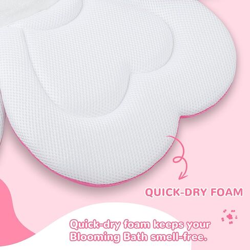 Baby Bath Pad for Infant Bathtub Sink, Non-Slip Flower Bathtub for Infants 0-6 Months, Soft Baby Sink Bath Cushion for Babies Bath Time, Newborns Bath Essentials Must Haves-Sunflower in Saudi Arabia