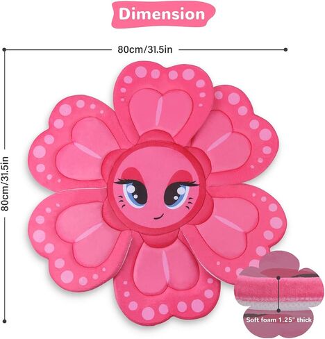 Baby Bath Pad for Infant Bathtub Sink, Non-Slip Flower Bathtub for Infants 0-6 Months, Soft Baby Sink Bath Cushion for Babies Bath Time, Newborns Bath Essentials Must Haves-Sunflower in Saudi Arabia