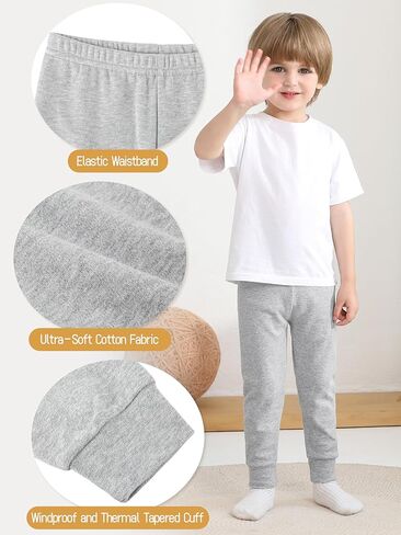 5-Pack Toddler Boy Pants, 2-5T Cotton Boys Joggers Pull-On Pants for Kids, Multicolor in Kuwait