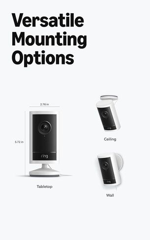 Ring Outdoor Cam Pro, Plug-In (Newest Model) — Retinal 4K with wide-angle video, 10x Enhanced Zoom, and Low-Light Sight, White in Saudi Arabia