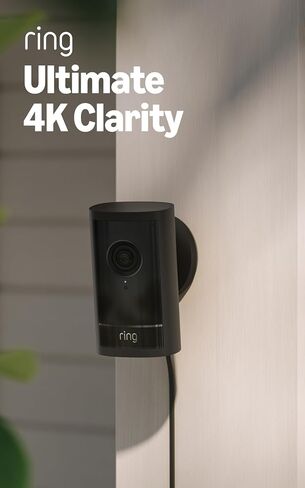 Ring Outdoor Cam Pro, Plug-In (Newest Model) — Retinal 4K with wide-angle video, 10x Enhanced Zoom, and Low-Light Sight, White in Saudi Arabia