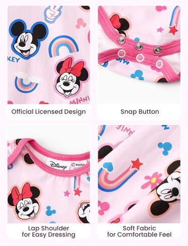 Disney Winnie the Pooh Yoda Minnie Mouse Creeper Bodysuits Baby Girl/Boy Organic Cotton Long Sleeve Fall Outfits 0-18 Months in Saudi Arabia