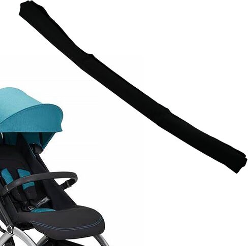 Baby Stroller Bumper Bar Cover Replacement, Baby Stroller Armrest, Crossbar, Handlebar Handle Sleeve Cover Accessories, Cotton (Black) in Saudi Arabia