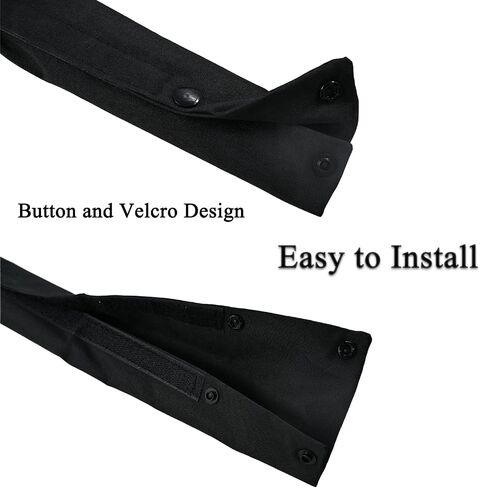Baby Stroller Bumper Bar Cover Replacement, Baby Stroller Armrest, Crossbar, Handlebar Handle Sleeve Cover Accessories, Cotton (Black) in Saudi Arabia