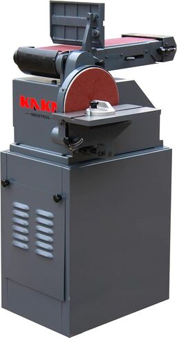 ماكينة صنفرة بحزام مقاعد البدلاء من KAKA INDUSTRIAL، حزام 5 × 48 بوصة وماكينة صنفرة قرصية مقاس 9 بوصة مع قطعتين من ورق الصنفرة بقاعدة فولاذية وطاولة عمل من الألومنيوم BTM-250 in Saudi Arabia