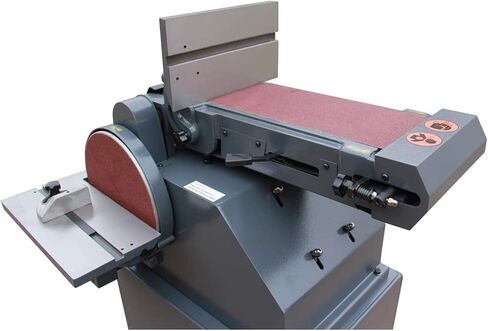 ماكينة صنفرة بحزام مقاعد البدلاء من KAKA INDUSTRIAL، حزام 5 × 48 بوصة وماكينة صنفرة قرصية مقاس 9 بوصة مع قطعتين من ورق الصنفرة بقاعدة فولاذية وطاولة عمل من الألومنيوم BTM-250 in Saudi Arabia