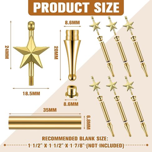 Blulu 12 Set Christmas Tree Ornament Woodturning Project Kit, Christmas Crafts DIY Star Tree Hanging Decoration Holiday Woodturning Kit Xmas Ornaments Making Supplies (Gold, Silver, Rose Gold) in Saudi Arabia