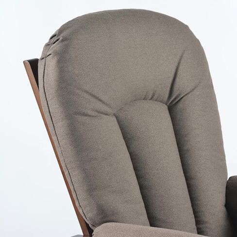Joli Deluxe Glider Chair and Ottoman Set (Green Fabric and Walnut Frame) in Saudi Arabia