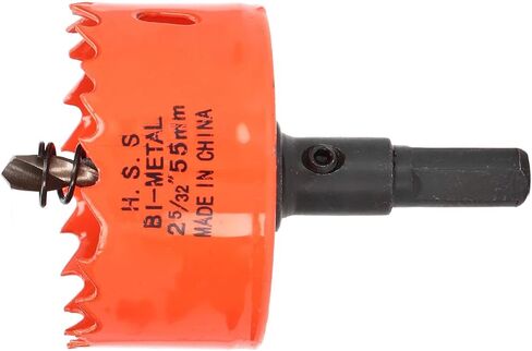 Hole Saw Drill Bit Sharply Teeth High Speed Steel Hole Cutter Easy Chip Removal Precise Cutting for Wood Metal Plastic PVC Board 32mm Depth (2-5/32"(55mm)) in Saudi Arabia