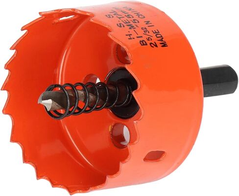 Hole Saw Drill Bit Sharply Teeth High Speed Steel Hole Cutter Easy Chip Removal Precise Cutting for Wood Metal Plastic PVC Board 32mm Depth (2-5/32"(55mm)) in Saudi Arabia