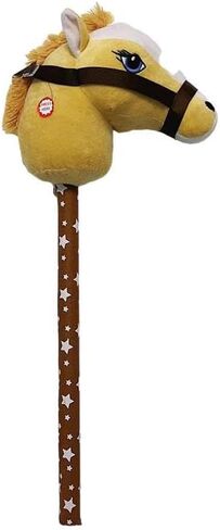 Generic Plush Stick Horse Plush Horse Riding Stick Hobby Horse Riding Toy for Boys Girls, Light Brown A in Kuwait