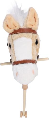 ZJchao Stick Horse، Caballos De Juguete para Nios ألعاب الحصان القطيفة لعبة عصا الحصان للبنين والبنات عصا الحصان القطيفة المصنوعة يدويًا هواية الحصان على عصا (قهوة) in Saudi Arabia