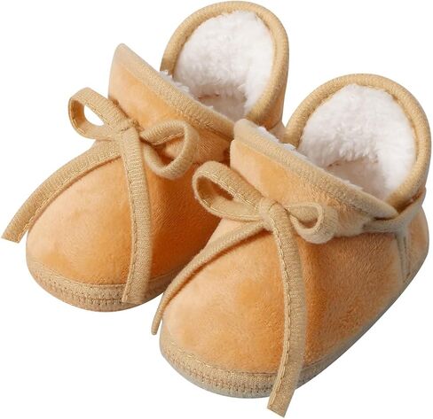 Baby Booties Newborn Fleece First Walking Shoes Non-Slip Sole Slippers Cozy Warm Booties for Infant Toddler Boys Girls in Saudi Arabia
