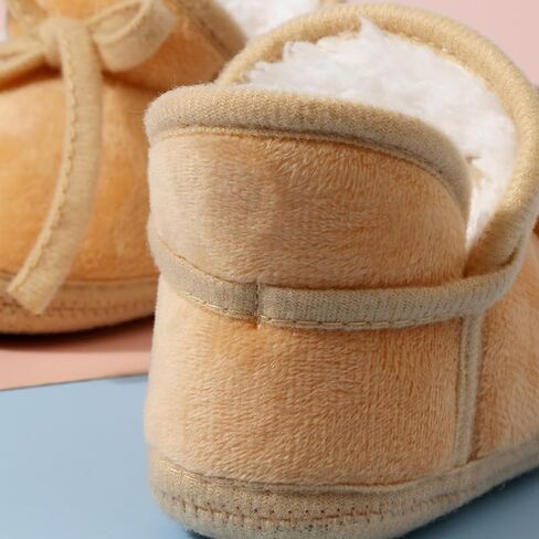 Baby Booties Newborn Fleece First Walking Shoes Non-Slip Sole Slippers Cozy Warm Booties for Infant Toddler Boys Girls in Saudi Arabia