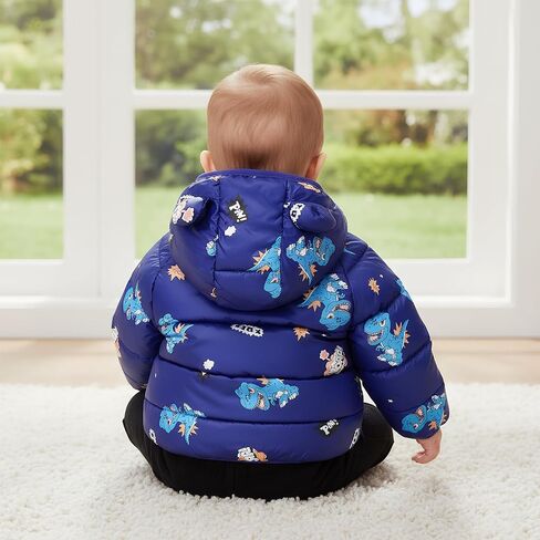 Baby Boys Girls Coats Toddler Puffer Jacket Bear Hooded Winter Clothes Outwear 9M-6Y in Saudi Arabia
