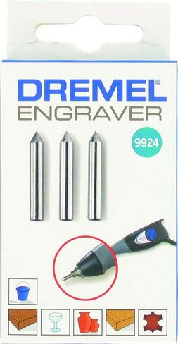نقاط النقش الكربيدية 9924 من Dremel، 3 ملحقات نقش للنقش متعدد الأغراض in Saudi Arabia