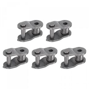 uxcell 5Pcs #100 Chain Offset Half Link Roller, 1 1/4" Pitch Carbon Steel, Standard Chain End Connector Split Links for 20A Chain