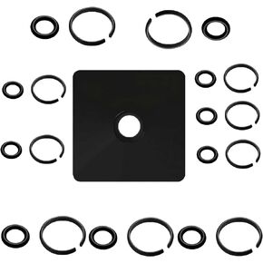 (5+5Sets) 3/8 and1/2 Impact Retaining Ring Clip with O-Ring for Milwaukee Electric/Pneumatic Type Impact Wrench, Retainer Ring Anvil Install Tool Included