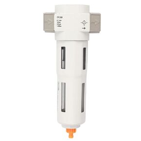 Jeanoko Pneumatic Compressor Air Source Treatment Particulate Filter Water Trap seperator Filter Aluminum Alloy Filtering Tool with Pressure Gauge(OF200‑10 G3/8in)