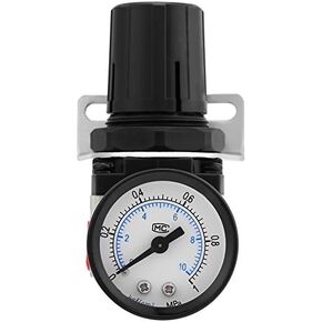 AR2000-02 Air Filter Pressure Regulator Combos G1/4 Pneumatic Relief Value Mini Air Regulator Air Source Gas Treatment Unit with Pressure Gauge