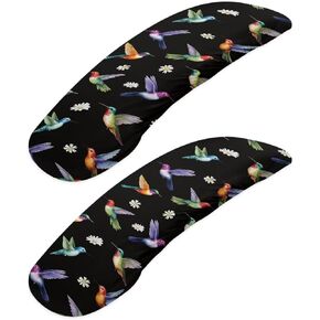 Wanzuoeng Tropical Hibiscus Printed Office Chair Armrest Covers Set of 2, Palm Tree Leaf Printed Stretchy Soft Office Chair Arms Rest Covers Arms Protector Covers for Office Computer Chair
