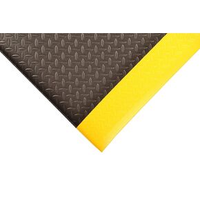 Notrax 419 Diamond Sof-Tred™ W/Dyna-Shield® Anti-Fatigue Safety Mat, for Home or Business 3' X 12' Black/Yellow