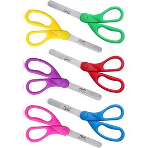 Mr. Pen Kids Scissors - 6 Pack, 5 Inch, Colored Toddler Safety Scissors for Kids, School & Preschool