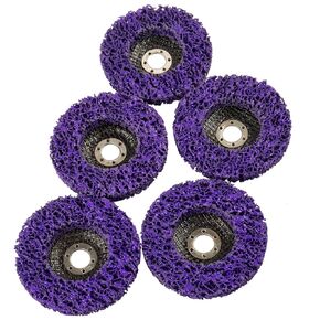 WENHUALI 5 Pcs Grinding Discs, 4'' x 5/8'' Stripping Wheel for Angle Grinder, Strip Discs, Easier and Faster to Strip Old Primer, Paint, Rust from Wood Metal