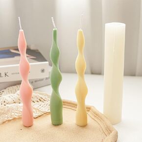 Candle Holder Making Molds Set of 5,Round Candlestick Silicone Molds for Epoxy Resin Casting,DIY Candlestick Clay Craft Candle Holder Resin Molds for Party Dinner Table Centerpiece Home Decoration
