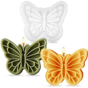 1 PCS Butterfly Candle Molds Silicone Molds,3D Butterfly Resin Molds Silicone Soap Molds for Soap Making White Butterfly Epoxy Resin Molds Chocolate Molds for Home Room Decor Candle Making Supplies