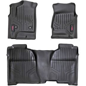 Rough Country Floor Mats for 14-18 Chevy/GMC 1500/2500HD | Crew Cab - M-21413 Black