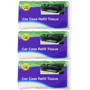 Car Case Visor Facial Tissues Refill 3 Ply Tissue Wipes 6 Refills (3 Bags)