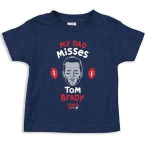 My Dad Misses Tom Brady Baby Apparel for New England Football Fans (NB-7T)