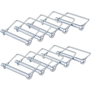 Truleego 10 Pack Trailer Coupler Pin 3/8x3-5/32in Towing Hitch Pin Heavy Duty Wire Lock Pin Secure PTO Shaft Locking Pin for Trailers, RVs, Boats, Farm Equipment