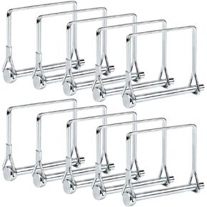 Truleego 10 Pack Trailer Coupler Pin 3/8x3-5/32in Towing Hitch Pin Heavy Duty Wire Lock Pin Secure PTO Shaft Locking Pin for Trailers, RVs, Boats, Farm Equipment