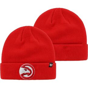 '47 NBA Unisex-Adult Primary Logo Cuffed Knit Primary Logo Team Color Beanie Hat Cold Weather Hat, One Size