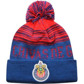 Icon Sports Federacion Mexicana de Futbol Asociacion Club Deportivo Guadalajara - Chivas Mens Shade Team Pom Beanie